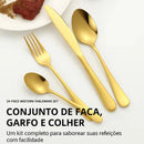 Jogo de Talheres Inox 24 Peças  354  Casa Farfelle