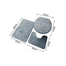 Jogo de Tapetes Banheiro Com 3 Peças Casa Farfelle  43  Casa Farfelle