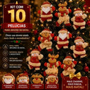 Kit 10 Enfeites de Pelúcia Premium para Árvore de Natal  Natal  Casa Farfelle