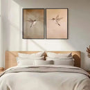 Kit 2 Quadros Decorativos Beija-Flor Moldura Caixa Alta Grande Casa Farfelle    Casa Farfelle