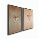 Kit 2 Quadros Decorativos Beija-Flor Moldura Caixa Alta Grande Casa Farfelle    Casa Farfelle