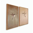Kit 2 Quadros Decorativos Beija-Flor Moldura Caixa Alta Grande  Quadros Decorativos  Casa Farfelle