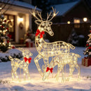 Kit 3 Renas de Natal Luminosas com Glitter – Decoração Natalina  Natal  Casa Farfelle