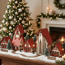 Kit 5 Peças Vila Natalina em MDF Cenário Decorativo de Natal  Natal  Casa Farfelle