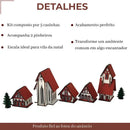 Kit 5 Peças Vila Natalina em MDF Cenário Decorativo de Natal  Natal  Casa Farfelle
