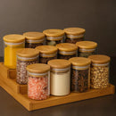 Kit 6 Potes de Vidro Redondo com Tampa de Bambu Casa Farfelle  359  Casa Farfelle