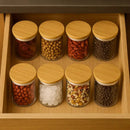 Kit 6 Potes de Vidro Redondo com Tampa de Bambu Casa Farfelle  359  Casa Farfelle