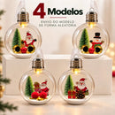 Kit Bolas de Natal e Enfeites com Pisca-Pisca LED  Natal  Casa Farfelle