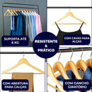 Kit Cabides de Madeira Marfim Premium com Gancho Giratório 360° Casa Farfelle  482 (Produto Shopee)  Casa Farfelle