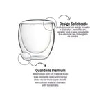 Kit Copo Parede Dupla de Vidro  407  Casa Farfelle