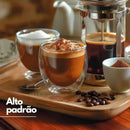 Kit Copo Parede Dupla de Vidro  407  Casa Farfelle