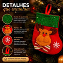 Kit Decoração Árvore de Natal 10 Enfeites em Pelúcia Papai Noel e Urso  Natal  Casa Farfelle