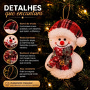Kit Decoração Árvore de Natal 10 Enfeites em Pelúcia Papai Noel e Urso  Natal  Casa Farfelle