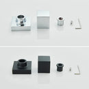 Kit Ducha Chuveiro 20×20cm Inox 304 Com Acabamentos Registros Preto/Cromado Para Chuveiro Banheiro Casa Farfelle  122  Casa Farfelle