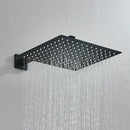 Kit Ducha Chuveiro 20×20cm Inox 304 Com Acabamentos Registros Preto/Cromado Para Chuveiro Banheiro Casa Farfelle  122  Casa Farfelle