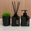 Kit Lavabo/Banheiro Preto - Trooth 4 Peças Bandeja + Pingente + Varetas  490  Casa Farfelle