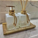 Kit Lavabo Branco e Ouro - Glow  494  Casa Farfelle
