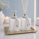 Kit Lavabo Branco e Ouro - Glow  494  Casa Farfelle