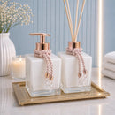 Kit Lavabo Branco e Ouro - Glow  494  Casa Farfelle