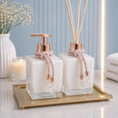 Kit Lavabo Branco e Ouro - Glow  494  Casa Farfelle