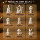 Kit Presépio de Natal Decorativo Sagrada Família com Reis Magos e Anjos  Natal  Casa Farfelle