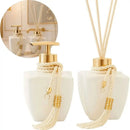 Kit Vidros Lavabo Branco Deluxe C/ Enfeite Difusor e Sabonete  489  Casa Farfelle