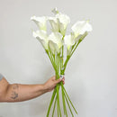 Lírio da Calla Artificial Grande para Decoração 4 Unidades 300 [Flores]  Casa Farfelle