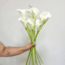 Lírio da Calla Artificial Grande para Decoração  300 [Flores]  Casa Farfelle