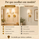 Luminária Arandela de Parede Estilo Clássico  207 (Iluminação)  Casa Farfelle