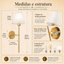 Luminária Arandela de Parede Estilo Clássico  207 (Iluminação)  Casa Farfelle