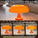 Luminária De Mesa Cogumelo Laranja  Iluminação  Casa Farfelle