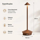 Luminária De Mesa Portátil Dilla  Iluminação  Casa Farfelle