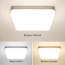 Luminária De Teto Plafon Quadrado LED Bivolt Toque de Casa  074  Casa Farfelle