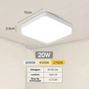 Luminária De Teto Plafon Quadrado LED Bivolt  142 (Iluminação)  Casa Farfelle