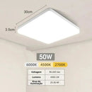 Luminária De Teto Plafon Quadrado LED Bivolt  142 (Iluminação)  Casa Farfelle
