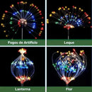 Luminária Solar Fogos de Artifício Iluminação Decorativa para Jardim e Natal Zelar - Casa & Jardim  Luminária Solar LED  Casa Farfelle