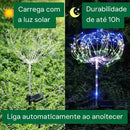 Luminária Solar Fogos de Artifício Iluminação Decorativa para Jardim e Natal Zelar - Casa & Jardim  Luminária Solar LED  Casa Farfelle
