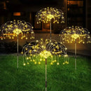 Luminária Solar Fogos de Artifício Iluminação Decorativa para Jardim e Natal Zelar - Casa & Jardim  Luminária Solar LED  Casa Farfelle
