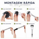 Luminária Solar de Jardim Espeto Inox - Swanlight  Iluminação  Casa Farfelle
