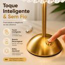 Luminária de Mesa Abajur de Cristal com Touch  175 (Iluminação)  Casa Farfelle