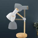 Luminária de Mesa Articulada Acabamento em Madeira Casa Farfelle  15 (Iluminação)  Casa Farfelle