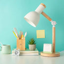 Luminária de Mesa Articulada Acabamento em Madeira Casa Farfelle  15 (Iluminação)  Casa Farfelle