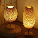 Luminária de Mesa Bambu  Iluminação  Casa Farfelle