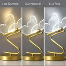 Luminária de Mesa LED Borboleta – Design Moderno  Iluminação  Casa Farfelle