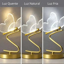 Luminária de Mesa LED Borboleta – Design Moderno Zelar - Casa & Jardim  Luminária de Mesa  Casa Farfelle