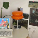 Luminária de Mesa Moderna Cogumelo Vidro e Inox Toque De Casa  065  Casa Farfelle