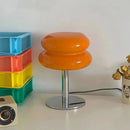 Luminária de Mesa Moderna Cogumelo Vidro e Inox Toque De Casa  065  Casa Farfelle