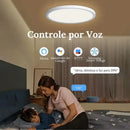 Luminária de Teto Plafon LED Redondo Inteligente Alexa Google Home  Iluminação  Casa Farfelle