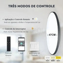 Luminária de Teto Plafon Led Sobrepor Redondo Moderno Com Controle  159 (Iluminação)  Casa Farfelle