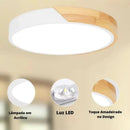 Luminária de Teto Plafon Redondo LED Estilo Nórdico  Iluminação  Casa Farfelle